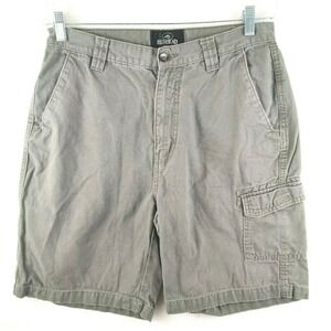 Redhead Mens Cargo Hiking Khaki Shorts Green Size 32